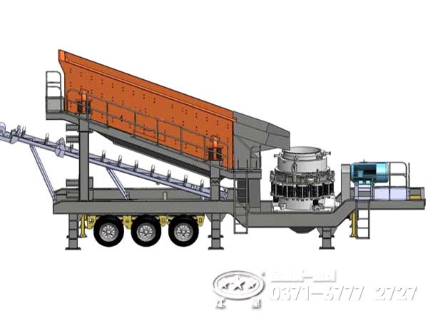 轮胎式移动圆锥破碎站结构